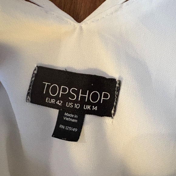 Topshop White Double-Strap Cami • Size 10 - Picture 3 of 6